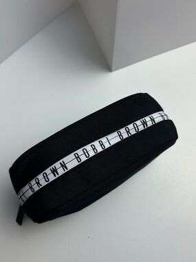 Bobbi Brown Makeup Bag Case Black and White Logo NWOT